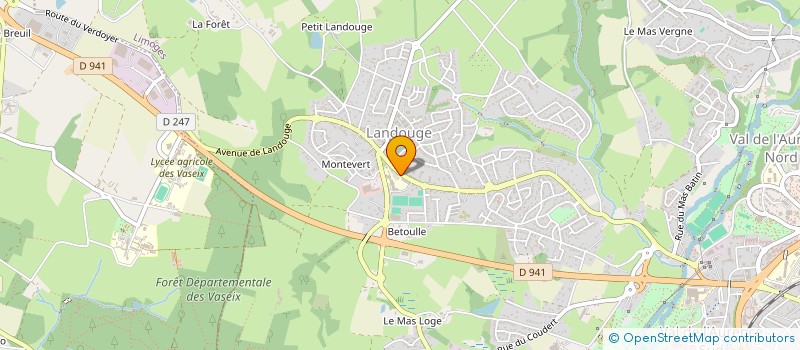 localisation de l'entreprise LANDOUGE LOISIRS PETANQUE à LIMOGES