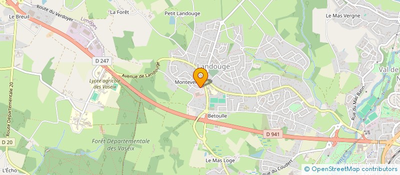 localisation de l'entreprise LANDOUGE PHARMA à LIMOGES