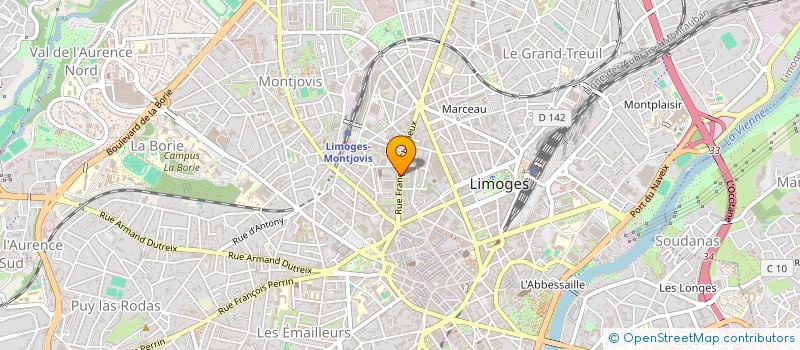 localisation de l'entreprise LANDRY LAFLEUR à LIMOGES