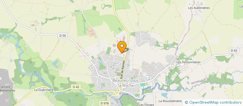 localisation de l'entreprise LANDRY PEINTURE  BEAULIEU-SOUS-LA-ROCHE