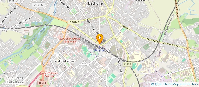 localisation de l'entreprise LANEP à BETHUNE