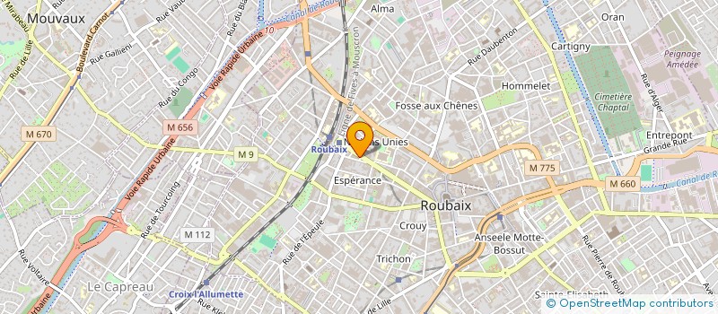 localisation de l'entreprise LANFRANCHI NORD EUROPE à ROUBAIX