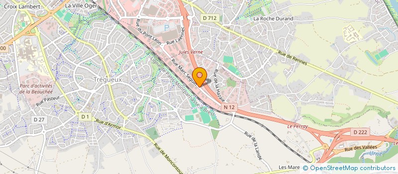 localisation de l'entreprise LANG  TREGUEUX