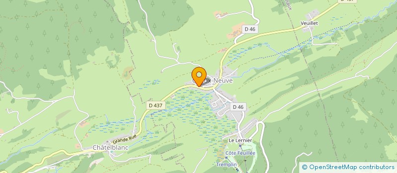 localisation de l'entreprise LANGEL FILS  CHAUX-NEUVE