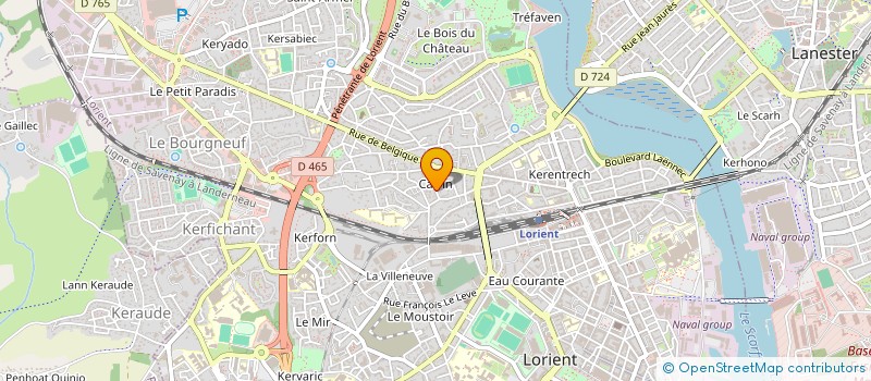 localisation de l'entreprise LANGELLOTTI COUVERTURE à LORIENT
