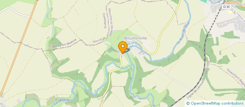 localisation de l'entreprise LANGER TOITURE  BOUILLONVILLE