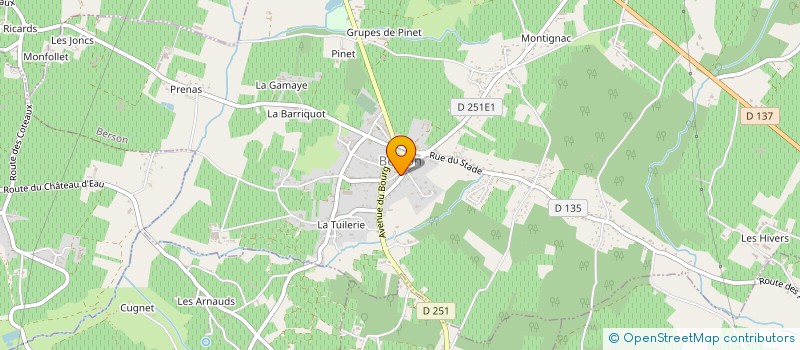 localisation de l'entreprise LANGERON à BERSON