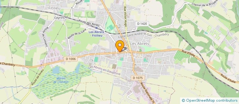 localisation de l'entreprise LANGEVIN  LES ABRETS-EN-DAUPHINE