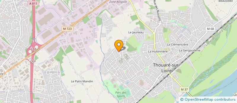 localisation de l'entreprise LANGEVIN PNEUS à CARQUEFOU