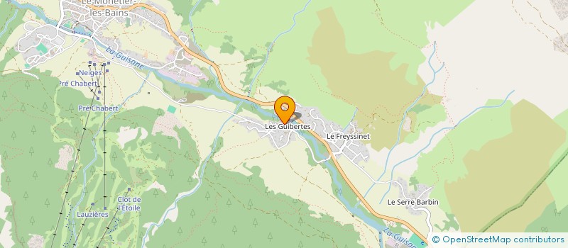 localisation de l'entreprise LANGLADE IMMOBILIER MONTAGNE à LE MONETIER-LES-BAINS