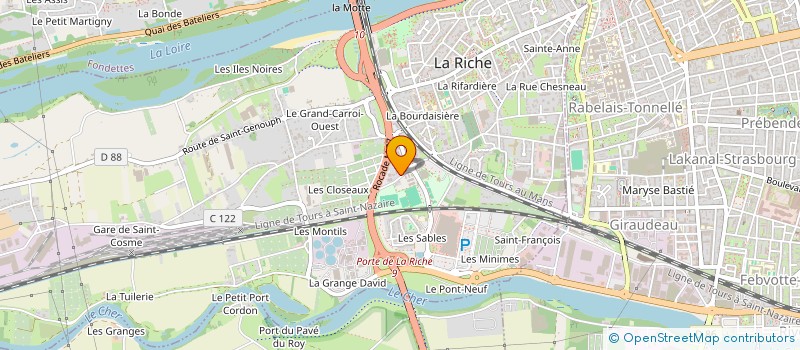 localisation de l'entreprise LANGLE ETABLISSEMENTS à LA RICHE