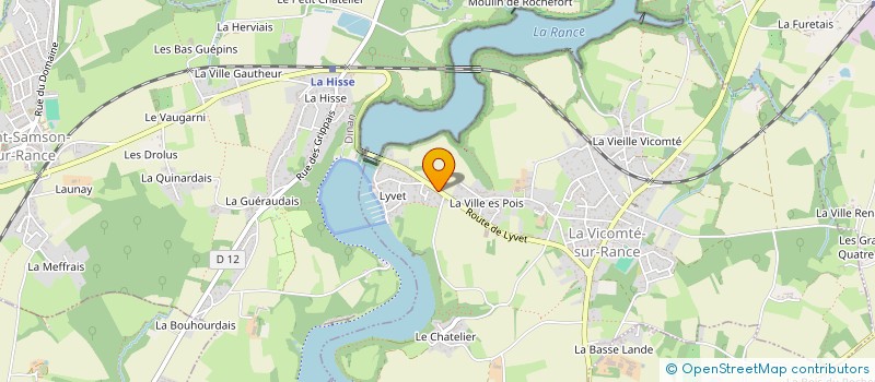 localisation de l'entreprise LANGLOIS JCBP  LA VICOMTE-SUR-RANCE