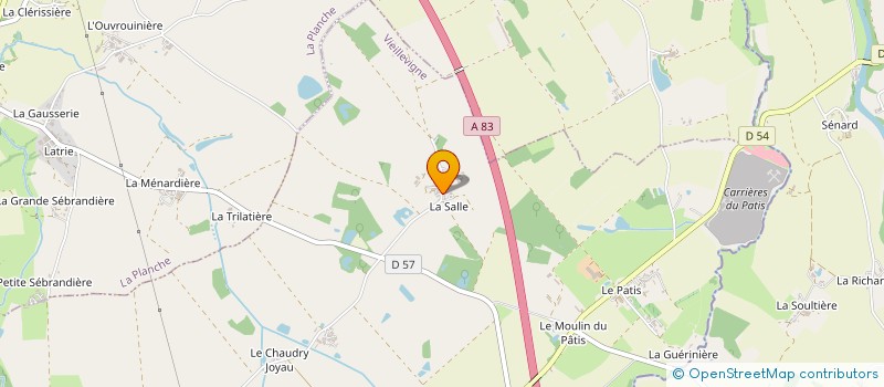 localisation de l'entreprise LANGLOIS TRANSPORTS à LE PALLET