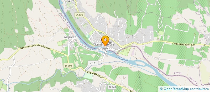 localisation de l'entreprise LANGO 07 à VALLON-PONT-D'ARC