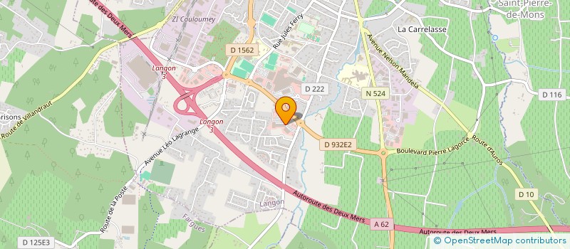 localisation de l'entreprise LANGON SPORT ACTIVITES à LANGON