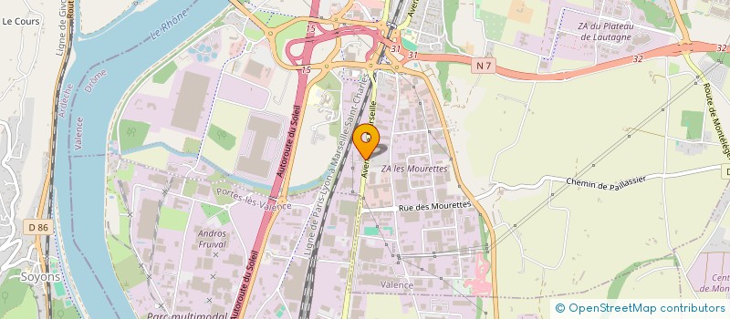 localisation de l'entreprise LANGORIES  VALENCE