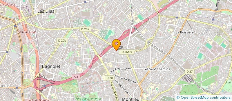 localisation de l'entreprise LANGRADE à MONTREUIL