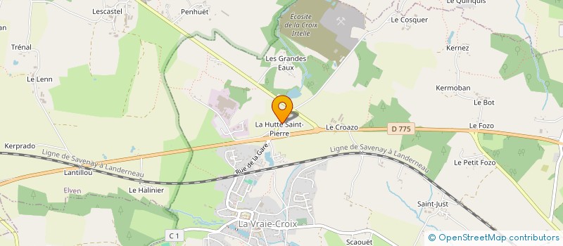 localisation de l'entreprise LANGROEZ AMENAGEMENTS à LA VRAIE-CROIX