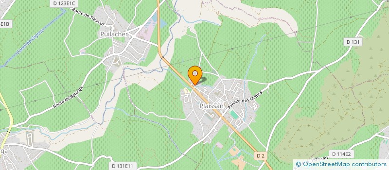 localisation de l'entreprise LANGUEDOC MACONNERIE RENOVATION ENERGIE à PLAISSAN