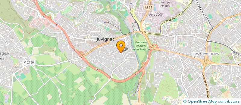 localisation de l'entreprise LANGUEDOC ROUSSILLON ENROBES à JUVIGNAC