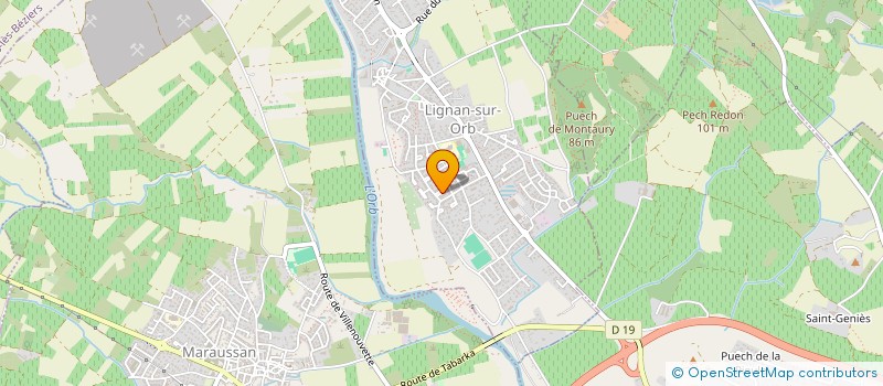 localisation de l'entreprise LANGUEDOC SANIT-CHAUFFAGE  LIGNAN-SUR-ORB