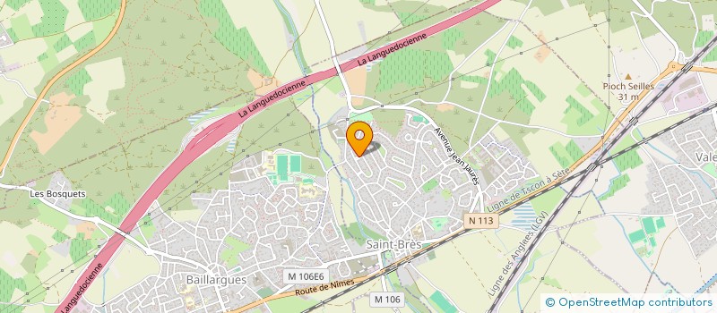 localisation de l'entreprise LANGUEDOC TOITURES à BAILLARGUES