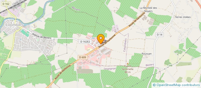 localisation de l'entreprise LANGUEDOC UTILITAIRES à COLOMBIERS