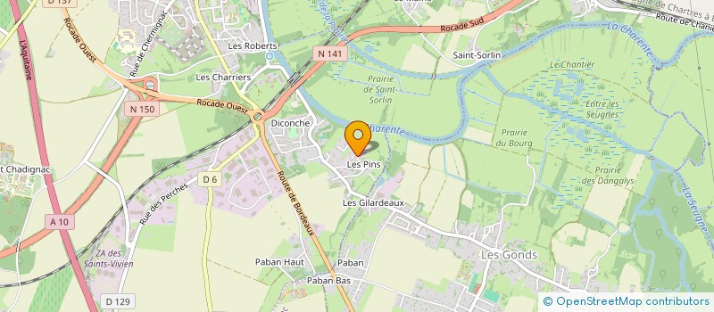 localisation de l'entreprise LANGUES ETRANGERES AUTREMENT à SAINTES