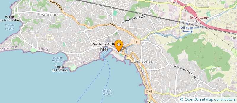localisation de l'entreprise LANJO à SANARY-SUR-MER