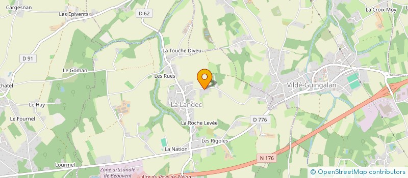 localisation de l'entreprise LANN BREIZ'HAMON  LA LANDEC