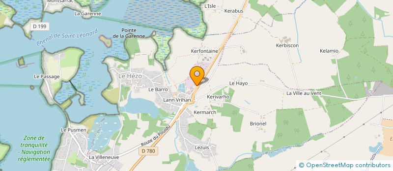 localisation de l'entreprise LANN VRIHAN  LE HEZO
