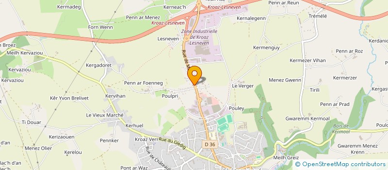 localisation de l'entreprise LANNEVAL PERE &FILS à CHATEAUNEUF-DU-FAOU