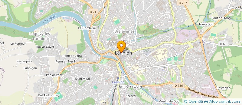 localisation de l'entreprise LANNION ATHLETISME à LANNION