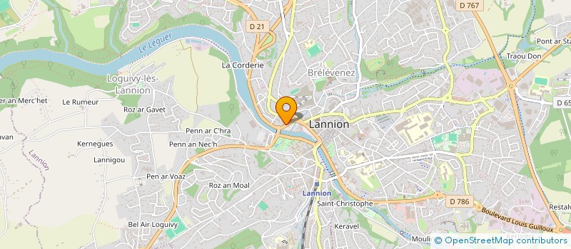 localisation de l'entreprise LANNION CYCLISME à LANNION