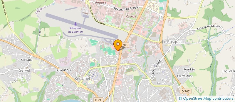 localisation de l'entreprise LANNION SERVICE AUTO à LANNION