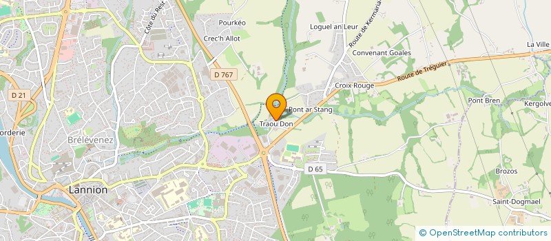 localisation de l'entreprise LANNION TISSUS à LANNION