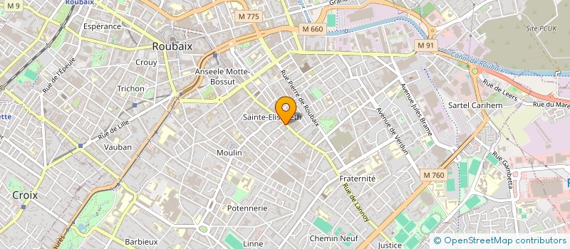 localisation de l'entreprise LANNOY SHOP à ROUBAIX