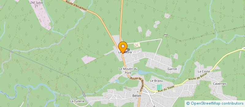 localisation de l'entreprise LANNUZEL  BELIN-BELIET