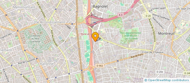 localisation de l'entreprise LANOE à BAGNOLET