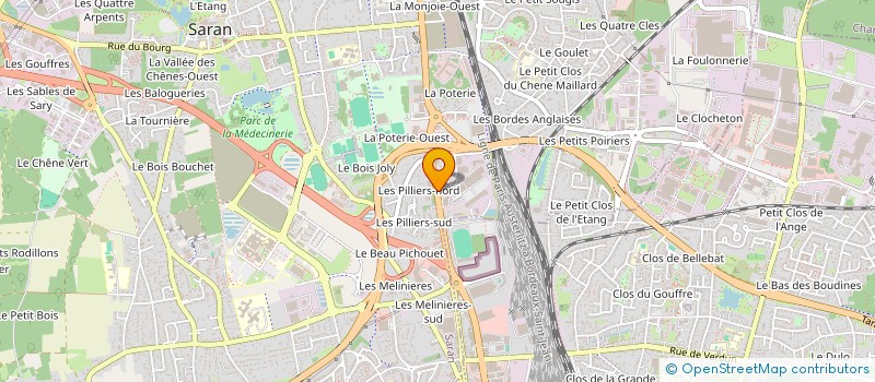 localisation de l'entreprise LANOUE à SARAN