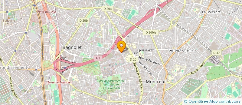 localisation de l'entreprise LANOUE BAZAR à MONTREUIL