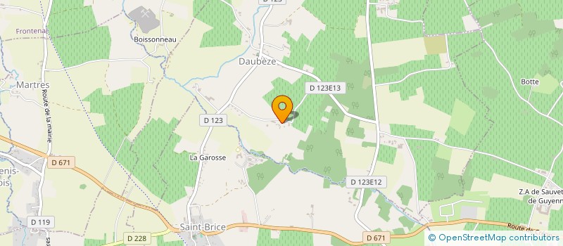 localisation de l'entreprise LANSADE  DAUBEZE