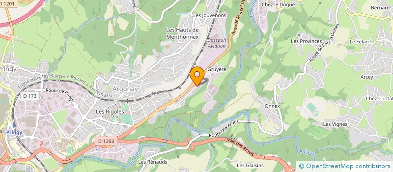 localisation de l'entreprise LANSARD ENERGIE à ARGONAY