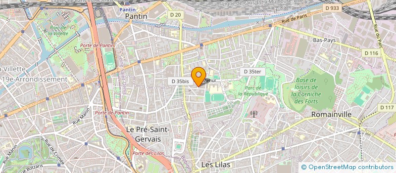 localisation de l'entreprise LANTONELLE à PANTIN