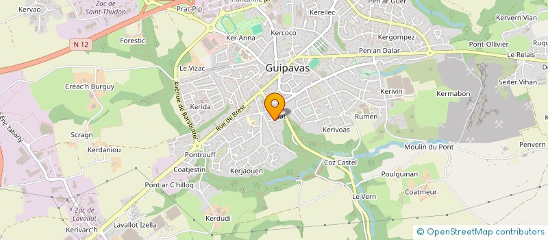 localisation de l'entreprise LANVIAN à GUIPAVAS