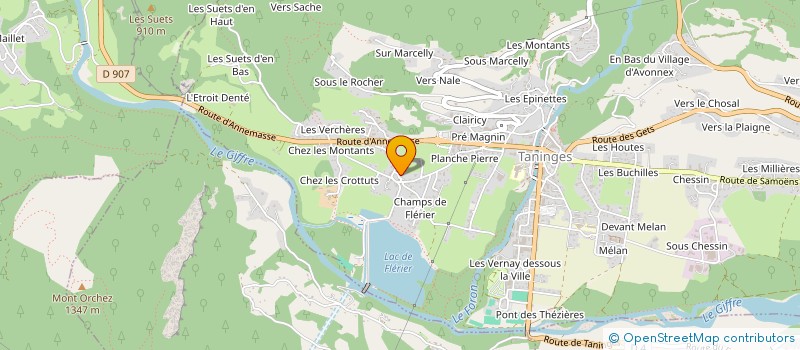 localisation de l'entreprise LANYA à TANINGES
