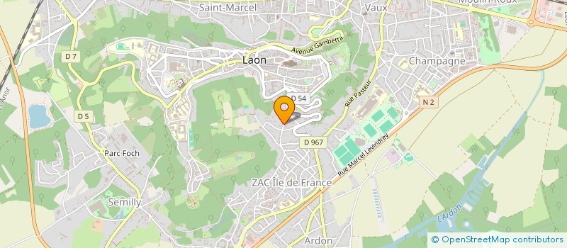 localisation de l'entreprise LAON RESTAURATION à LAON
