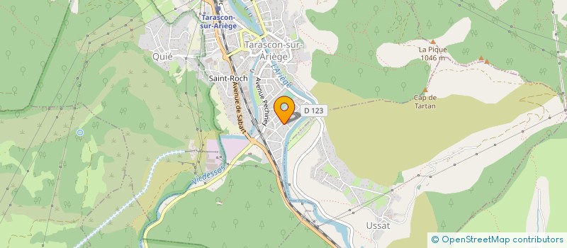 localisation de l'entreprise LAP-HAF (LUZENAC ARIEGE PYRENEES -HAUTE ARIEGE FOOTBALL) à TARASCON-SUR-ARIEGE