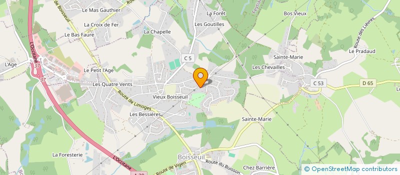 localisation de l'entreprise LAPAJ  BOISSEUIL