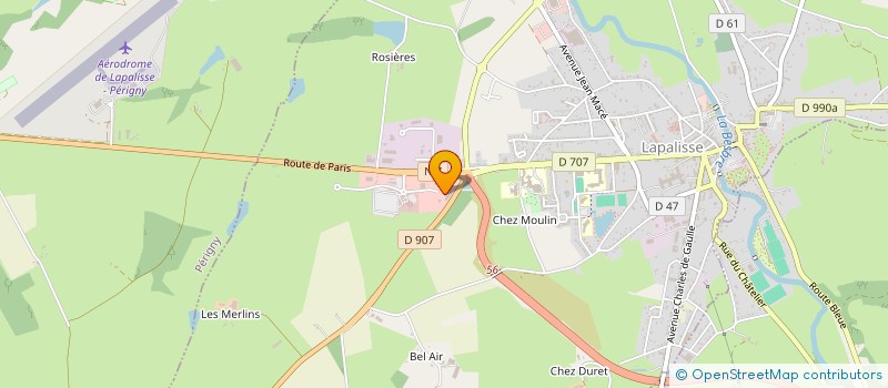 localisation de l'entreprise LAPALL  LAPALISSE